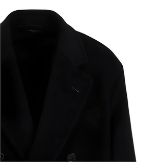 Tom Ford Mens Wool Long Coat in Black