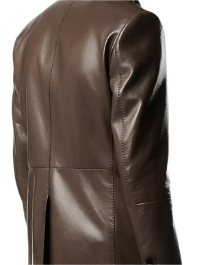 Tom Ford Mens Shiny Nappa Plonge Sartorial Blazer in Brown