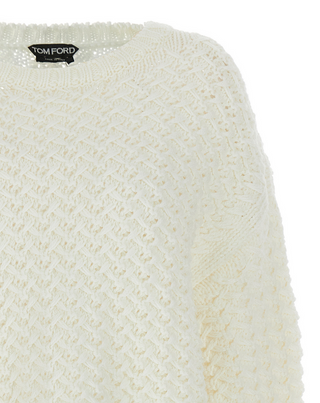 Tom Ford Womens Virgin Wool Sweater In White