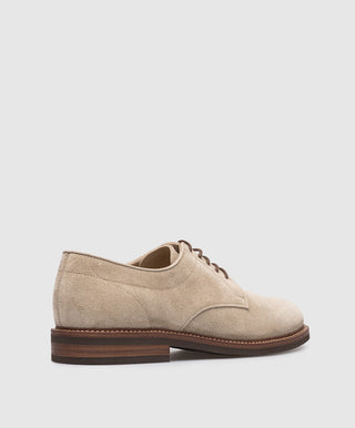 Brunello Cucinelli Mens Suede Derbies in Brown