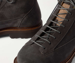 Brunello Cucinelli Men’s Dark Grey Ankle Boots