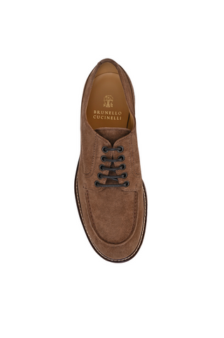 Brunello Cucinelli Mens Lace Ups in Dark Brown