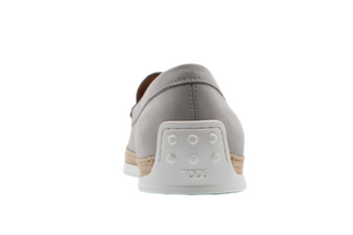 Tods Mens Beige Grey with Raffia Rubber Sole Loafer Shoe