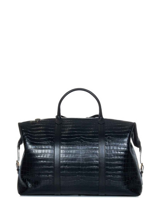 Tom Ford Mens  Croc-Stamped Leather Holdall