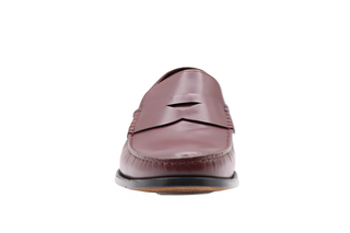 Tods Mens Burgundy Bordeaux Red Ruched Leather Mocassino Loafer Shoe
