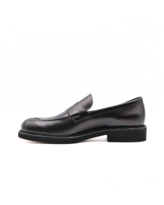 Tods Mens Black Leather Mocassino Loafer Shoe