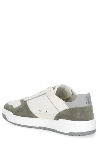 Brunello Cucinelli Color-Block Low-Top White & Grey Sneaker