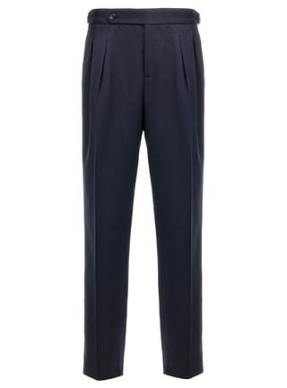 Brunello Cucinelli Men’s Double Breasted Navy & Black Tuxedo Suit