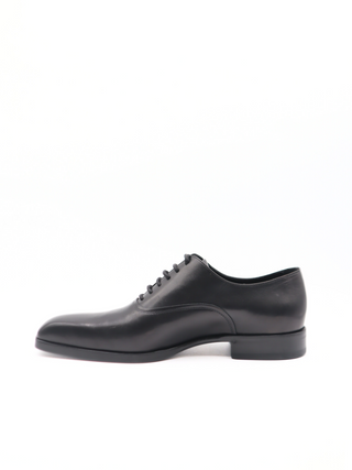 Tods Mens Black Structured Lace Up Dress Shoe