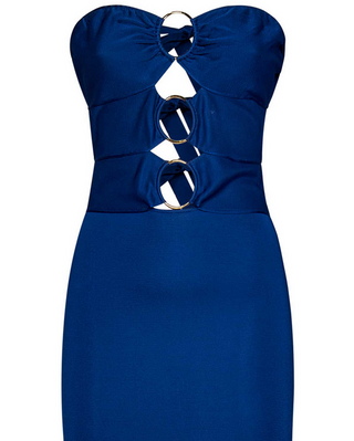 Tom Ford Womens Strapless Dress In Blue