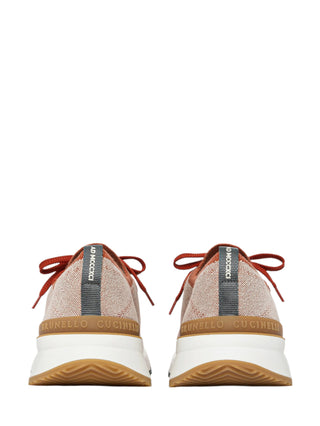 BRUNELLO CUCINELLI MEN'S SNEAKERS IN ORANGE