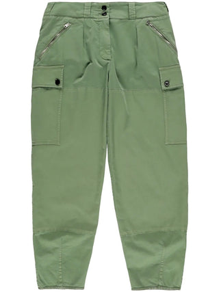 Tom Ford Womens Cotton Twill Pleated Cargo Pants In Green