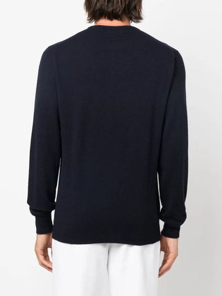 Zegna Mens Navy Oasi Cashmere Crew Neck Sweater
