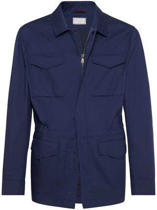 Brunello Cucinelli Mens Jacket In Dark Blue