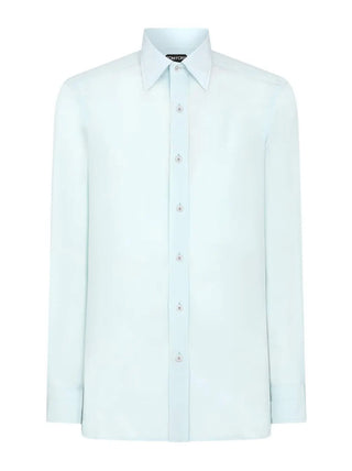 Tom Ford Men's Turquoise 100% Silk Button Down