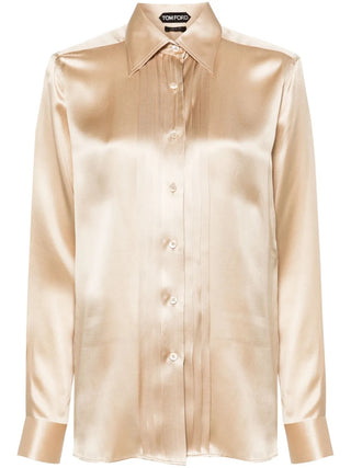 Tom Ford Womens Silk Shirt In Gold