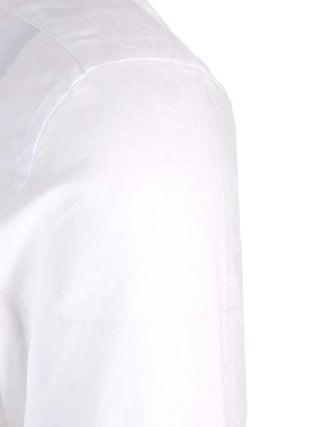 ETRO Mens White Subtle Paisley Print Button Down Shirt