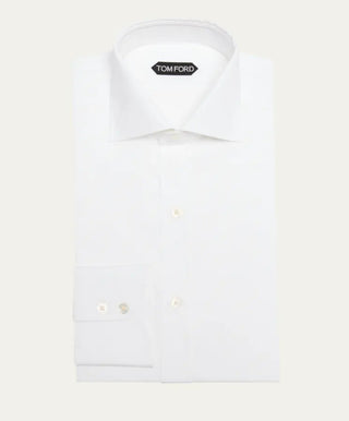 Tom Ford Men’s White 100% Cotton Button Down Dress Shirt