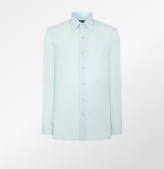 Tom Ford Aqua Blue Silk & Viscose Dress Shirt