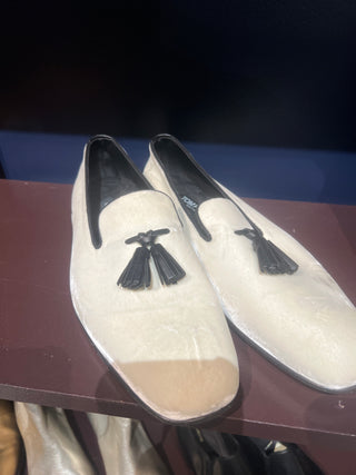 Tom Ford Archive White Suede With Tassels Loafer