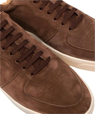 Brunello Cucinelli Suede Perforated Sneakers in Brown