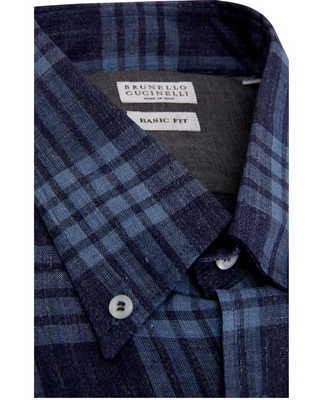 Brunello Cucinelli Mens Shirt In Denim