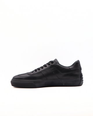 Tods Mens Black Leather Lace Up Casual Sneaker Shoe