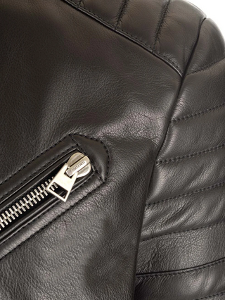 Tom Ford Mens Leather Icon Biker Jacket in Black