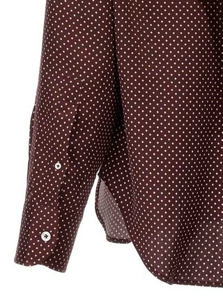 Tom Ford Mens Polka Dot Shirt in Red