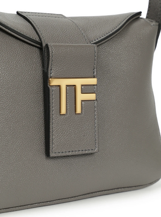 Tom Ford Womens Leather Shoulder Bag In Gray