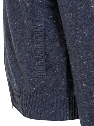 Brunello Cucinelli Mens Zip-Up Long Sleeved Cardigan in Blue