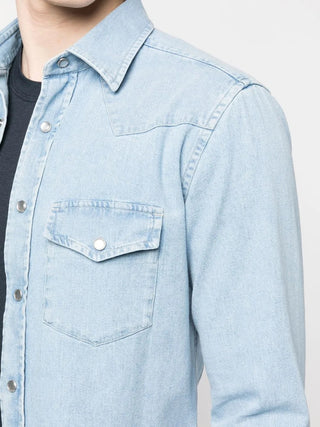 Tom Ford Mens Cotton Button Down Shirt in Blue