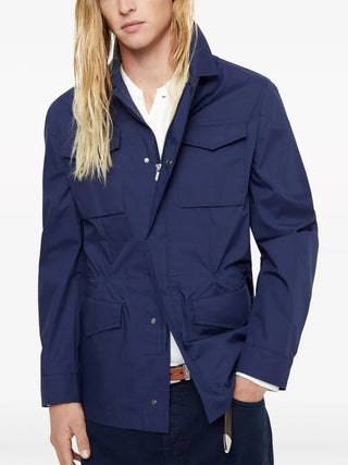 Brunello Cucinelli Mens Jacket In Dark Blue