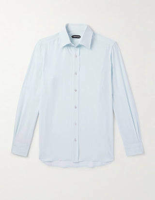 Tom Ford Men’s Light Blue 100% Lyocell Button Down
