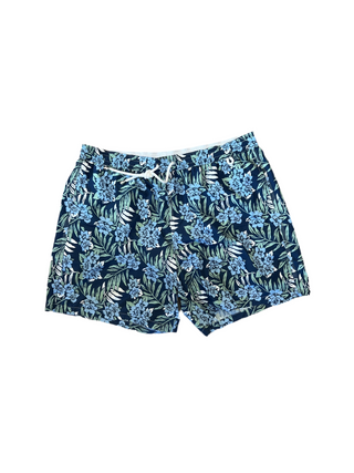 Isaia Green Blue Mens Floral Swim Trunk