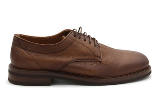 Brunello Cucinelli Men’s Brown Derby Shoes With Laces