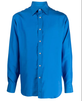 Tom Ford Men’s Blue 100% Silk Button Down