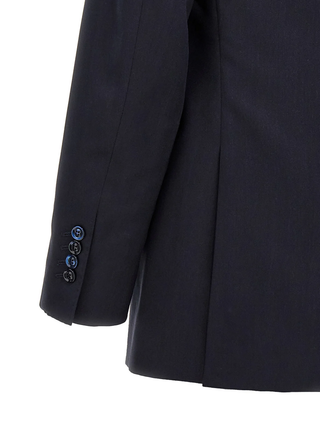 Brunello Cucinelli Men’s Double Breasted Navy & Black Tuxedo Suit