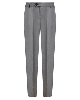 Brunello Cucinelli Mens Mid-Rise Slim Fit Pants in Light Gray