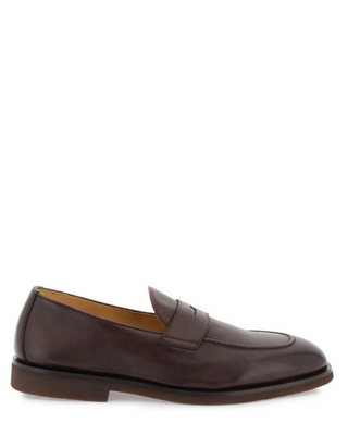 Brunello Cucinelli Mens Loafers In Espresso