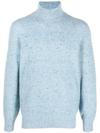 Brunello Cucinelli Mens Cashmere Turtleneck Sweater in Light Blue