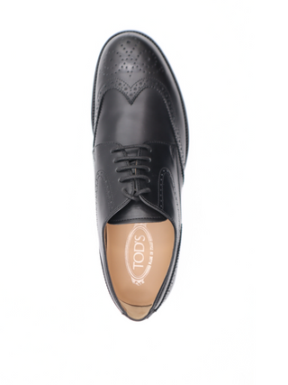 Tods Mens Lace Up Mocassin Bucat Dress Shoe