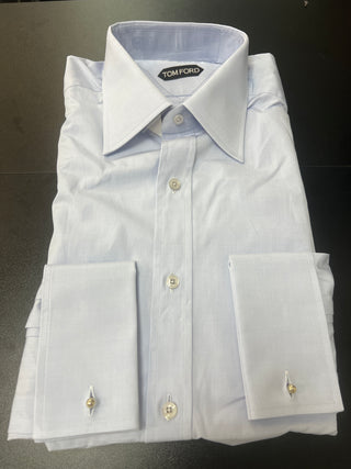 Tom Ford Men's Medium Blue 100% Cotton Cufflink Button Down