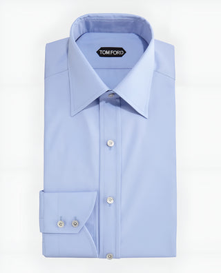 Tom Ford Men’s 100% Cotton Medium Blue Button Down Dress Shirt