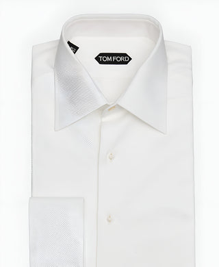 Tom Ford Men’s White 100% Cotton Button Down Dress Shirt