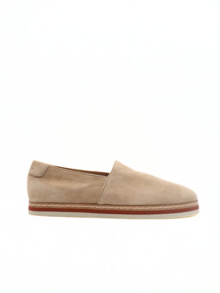 Tods Mens Light Brown Biscotti Suede Espadrille Shoe