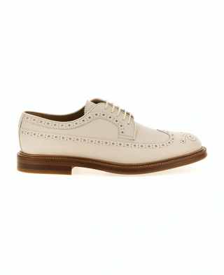 BRUNELLO CUCINELLI MEN'S DRESS SHOES IN WHITE