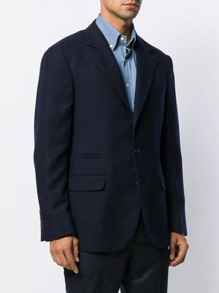 Brunello Cucinelli New Mens Navy Cashmere & Silk Blazer