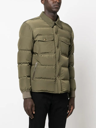 Tom Ford Mens Techno Ottoman Padded Green Jacket