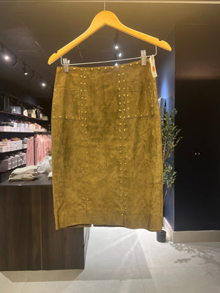 Tom Ford Archive Green Suede Skirt